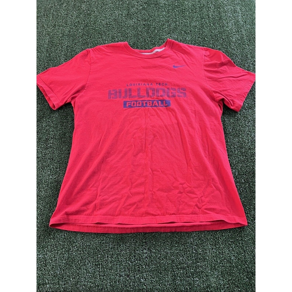 Nike Louisiana Tech Bulldogs Football Regular Fit XL Red T Shirt